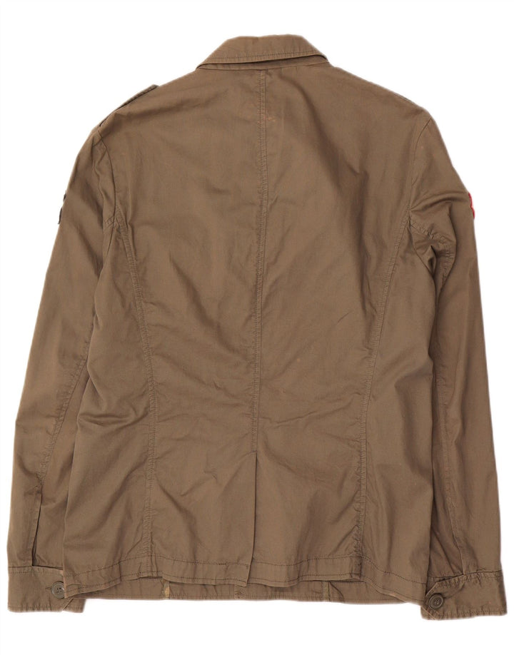 Guru Ανδρικό γραφικό Military Jacket UK 40 Large Brown Βαμβακερό