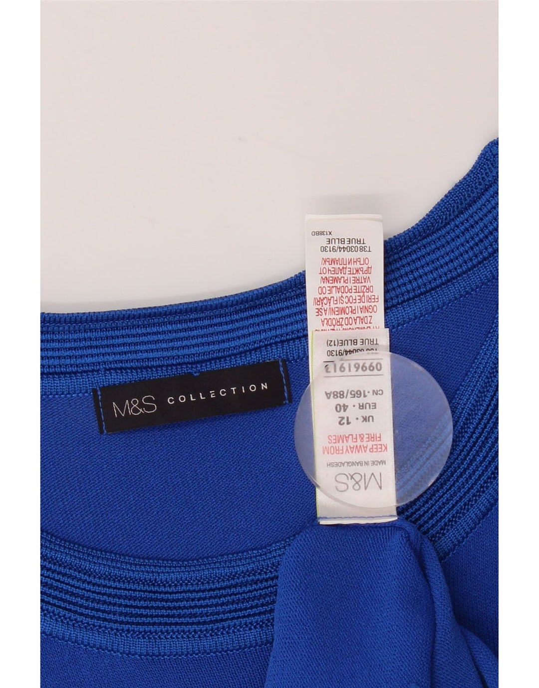 Γυναικεία μπλούζα Marks & Spencer Top UK 12 Medium Blue Geometric Viscose