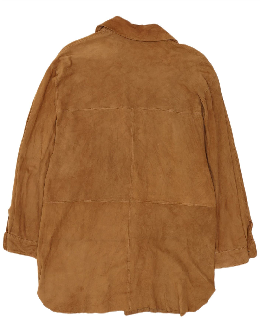 Vintage Γυναικείο Suede Πανωφόρι IT 42 Medium Beige Leather