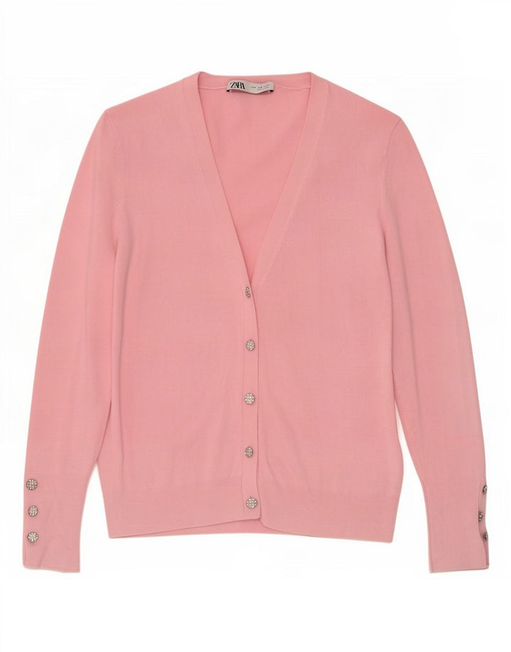 Zara Γυναικεία Ζακέτα UK 12 Medium Pink