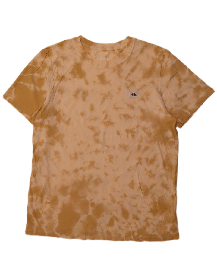 THE NORTH FACE Ανδρικό T-Shirt Top XL Brown Tie Dye Cotton