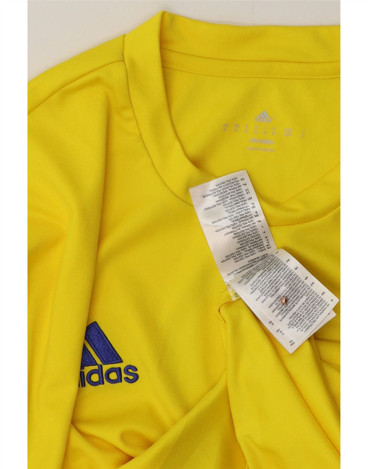 Ανδρικό γραφικό T-Shirt Adidas Climalite Τοπ μεσαίου κίτρινου πολυεστέρα