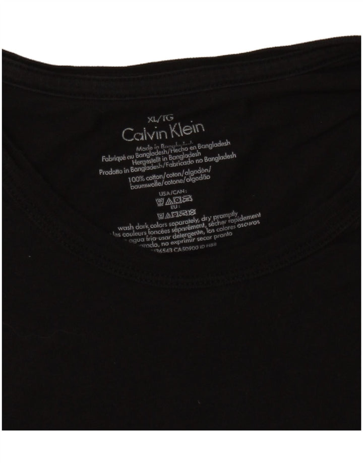 CALVIN KLEIN Ανδρικό T-Shirt Top XL Μαύρο βαμβακερό