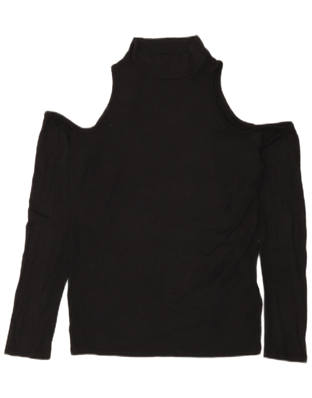 Lipsy Womens Off Shoulder Μπλούζα Top UK 12 Medium Black Viscose