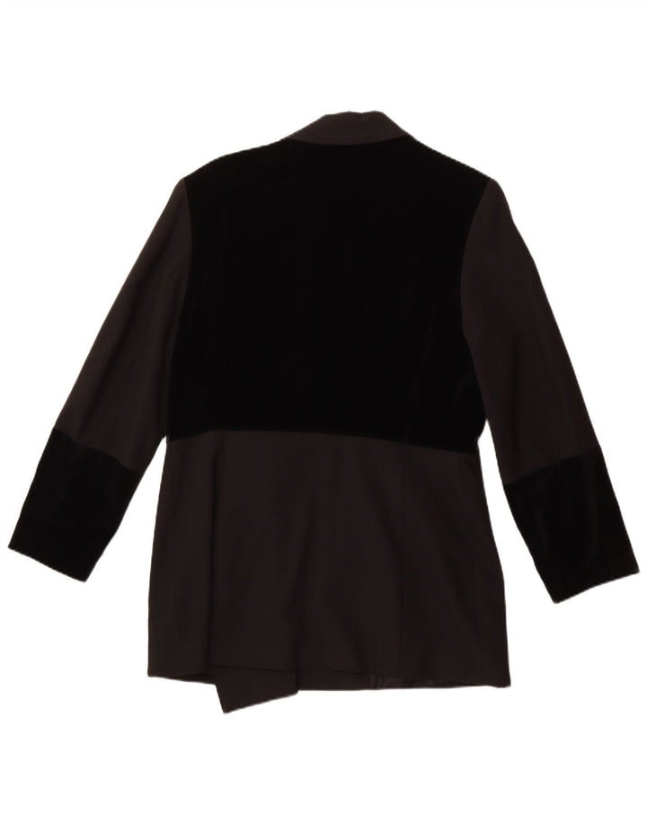 Apart Γυναικείο Longline Blazer Jacket UK 14 Medium Black Polyester