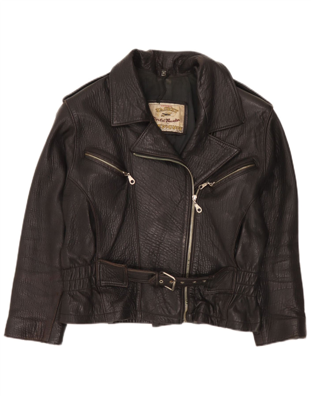 Chevignon Γυναικείο Δερμάτινο Μπουφάν Biker UK 14 Μεσαίο Μαύρο