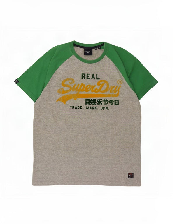 Ανδρικό γραφικό T-Shirt Superdry Top XL Γκρι χρώματος βαμβακερό