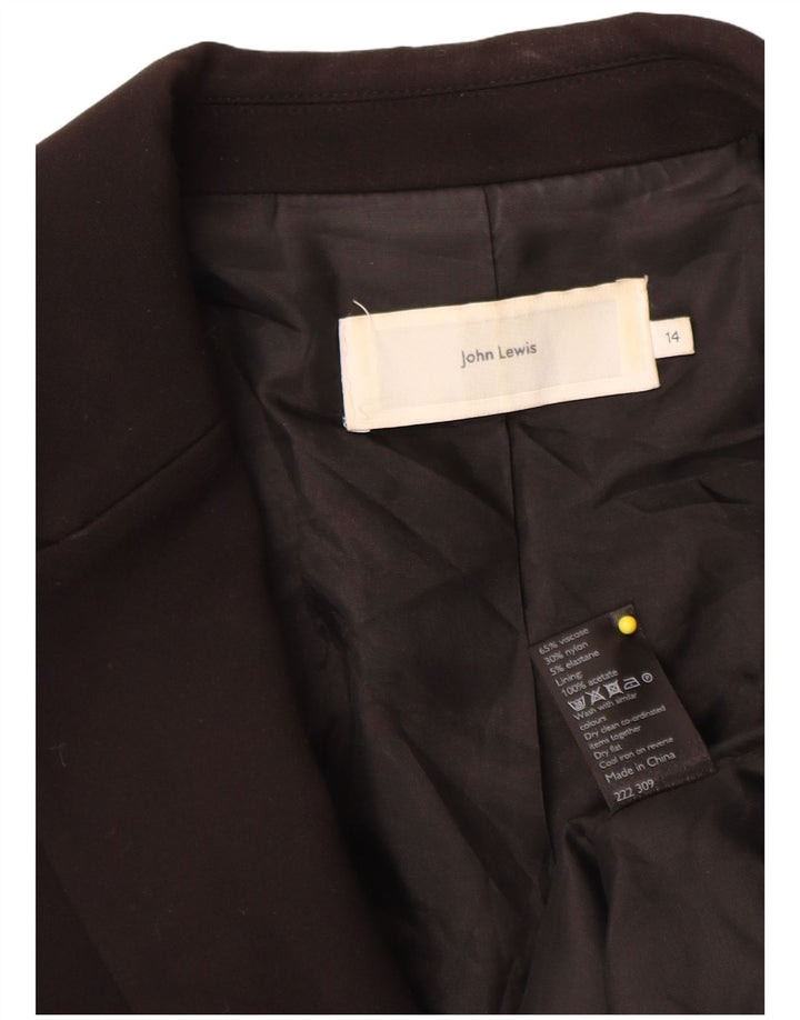 John Lewis Γυναικείο τζάκετ blazer UK 14 μεσαία μαύρη βισκόζη