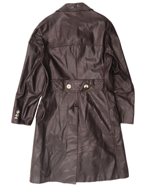 Vintage Ανδρικό Δερμάτινο Παλτό IT 46 Small Black Leather Classic