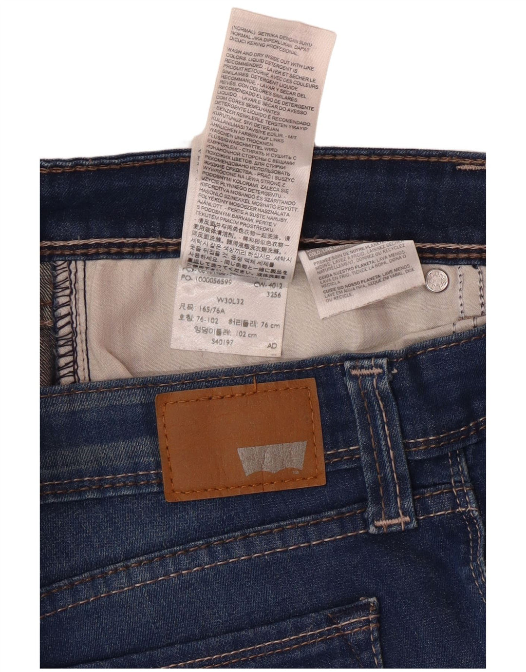 LEVI'S Γυναικεία Demi Curve Χαμηλή μέση Skinny Jeans W30 L32 Μπλε βαμβακερό