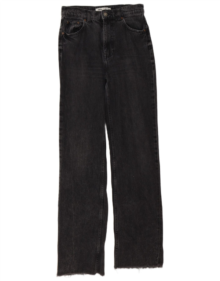 Zara Γυναικείο Ίσιο Τζιν EU 36 Small W26 L33 Γκρι Βαμβακερό