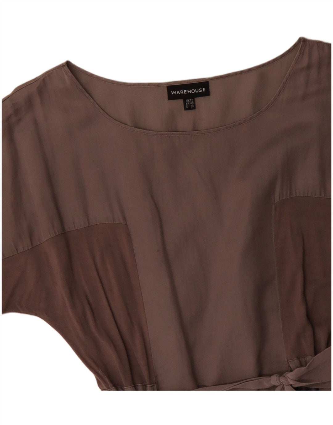 WAREHOUSE Γυναικείο μάξι φόρεμα UK 12 μεσαίου γκρι χρώματος βαμβακερό