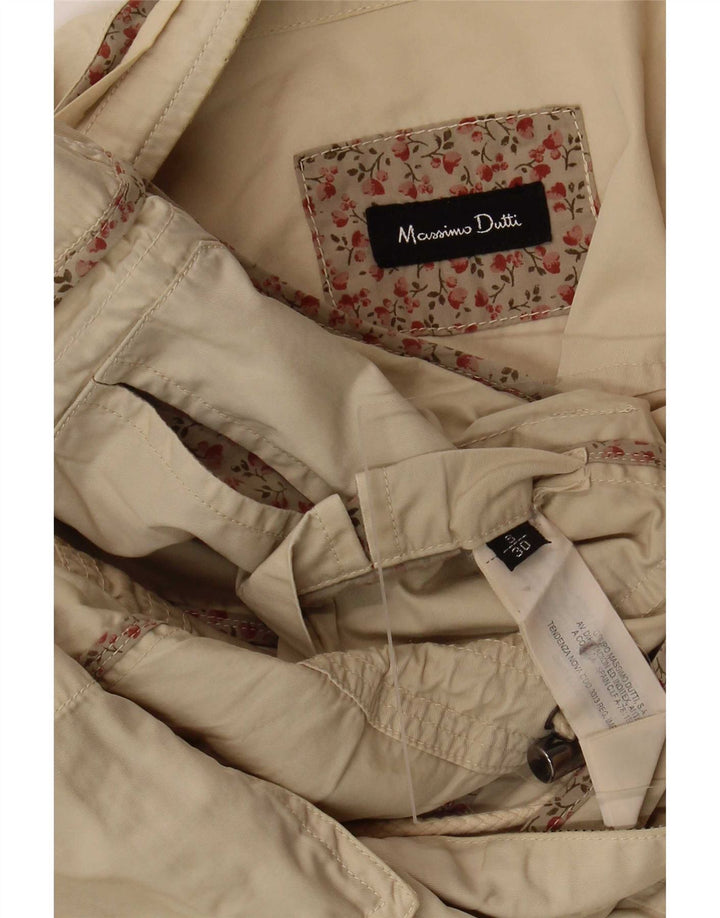 Massimo Dutti Γυναικείο Utility Jacket UK 10 Small Beige βαμβακερό