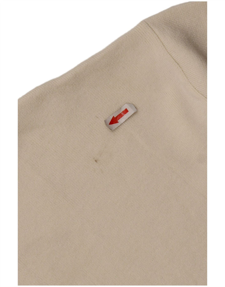Zara Γυναικείο T-Shirt Top UK 14 Medium Off White Viscose