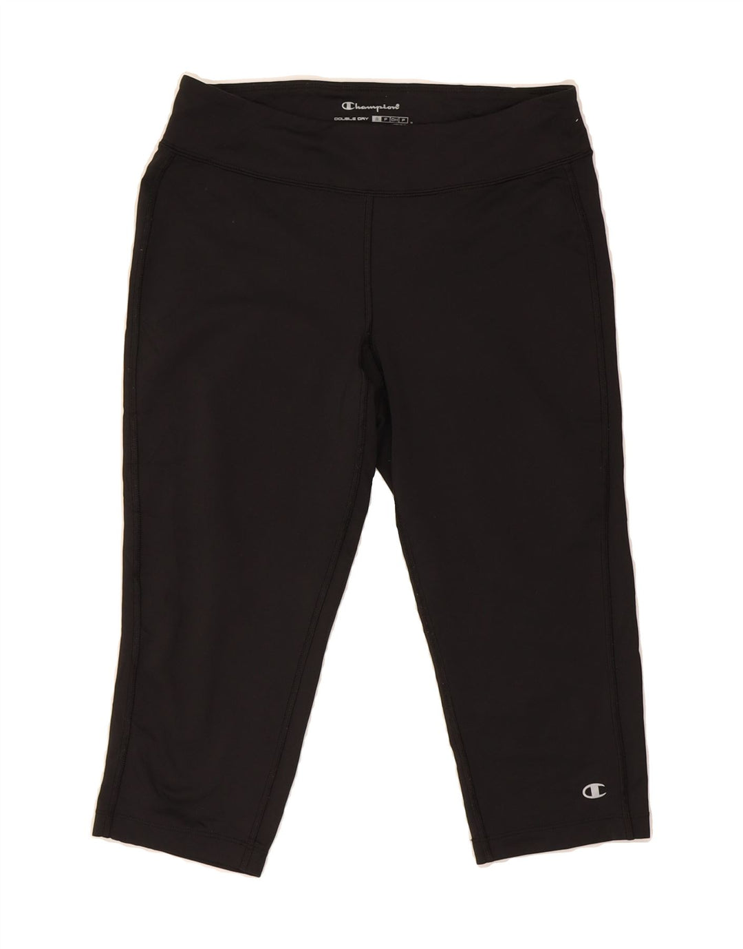 CHAMPION Womens Capri Leggings UK 10 Small  Black Vintage Champion and Second-Hand Champion from Messina Hembry 