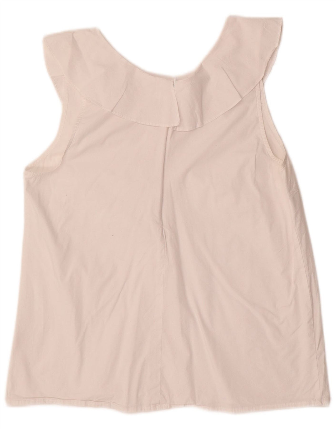 J. Crew Γυναικεία Αμάνικη Μπλούζα Τοπ US 10 Large Λευκό Βαμβακερό