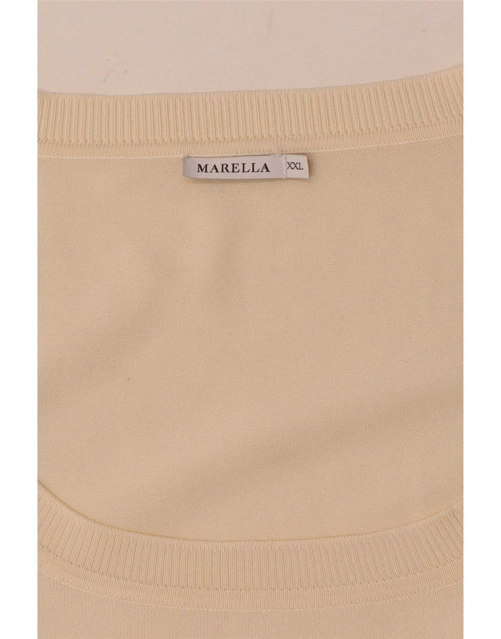 Marella Γυναικείο Μπλουζάκι 3/4 Μανίκι UK 20 2XL Off White
