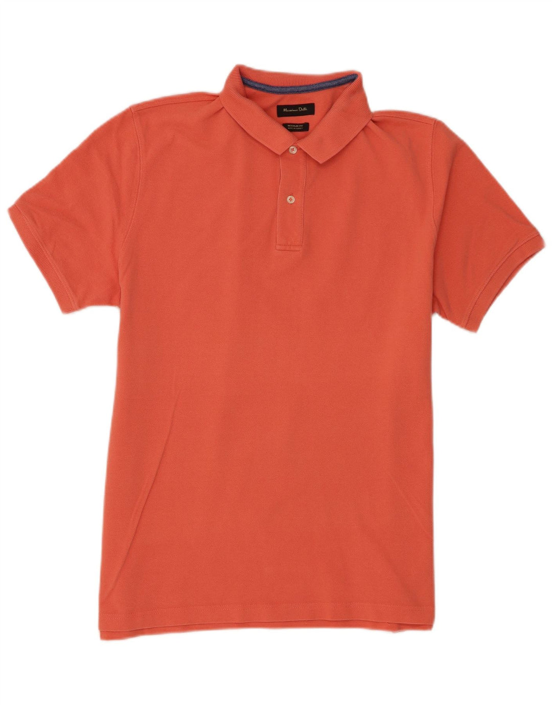 Massimo Dutti ανδρικό μπλουζάκι πόλο με κανονική εφαρμογή XL πορτοκαλί