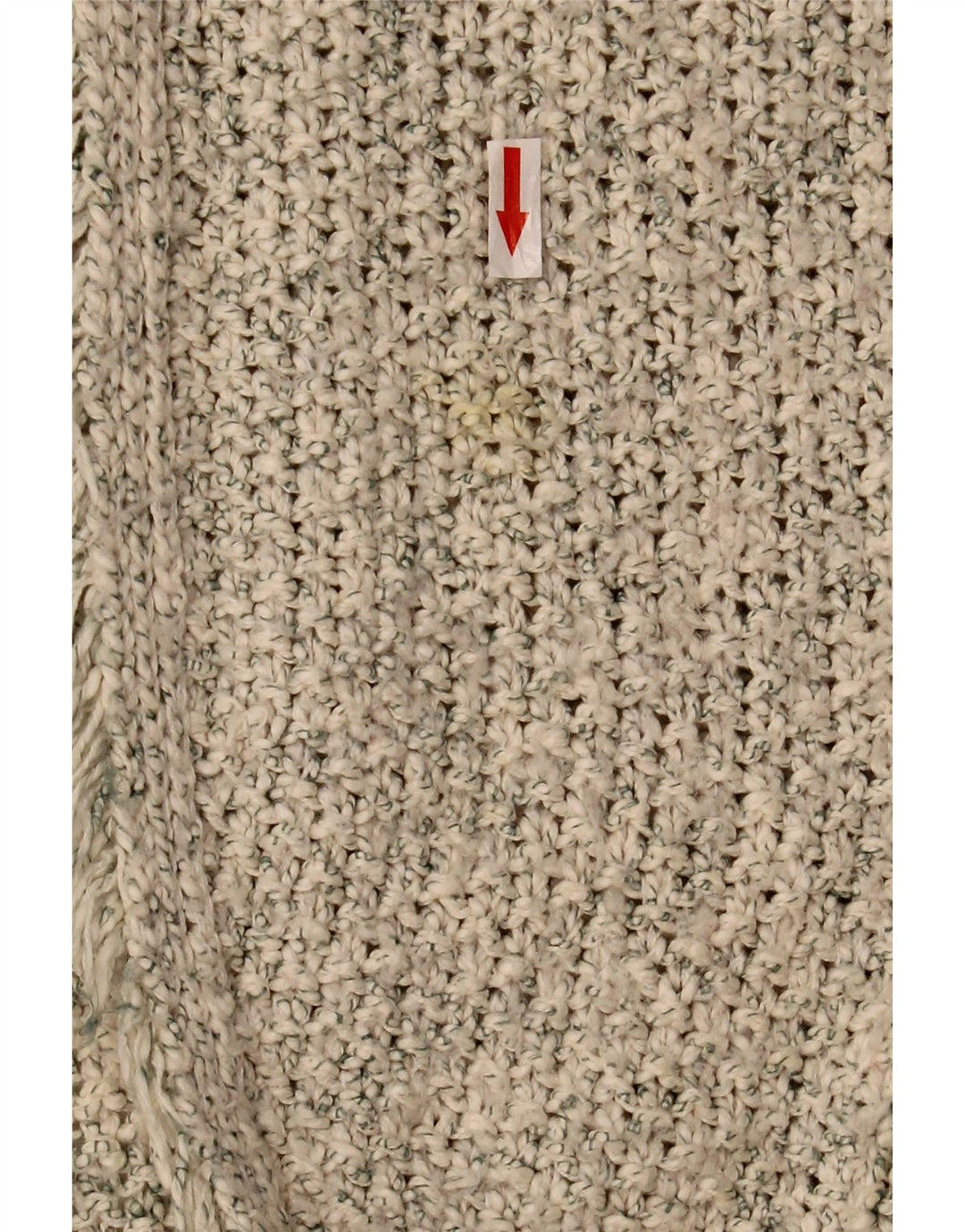 Zara Γυναικείο ανοιχτό πουλόβερ ζακέτα UK 14 Medium Beige Flecked