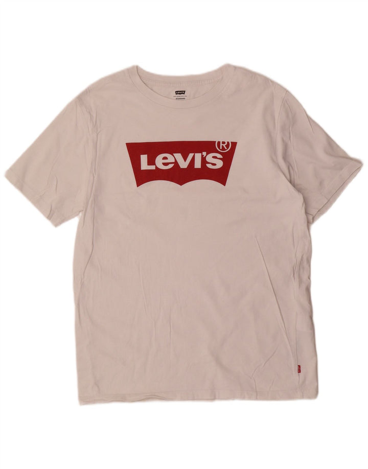 Ανδρικό μπλουζάκι Levi's Standard Graphic Μπλουζάκι από μεσαίο λευκό βαμβάκι