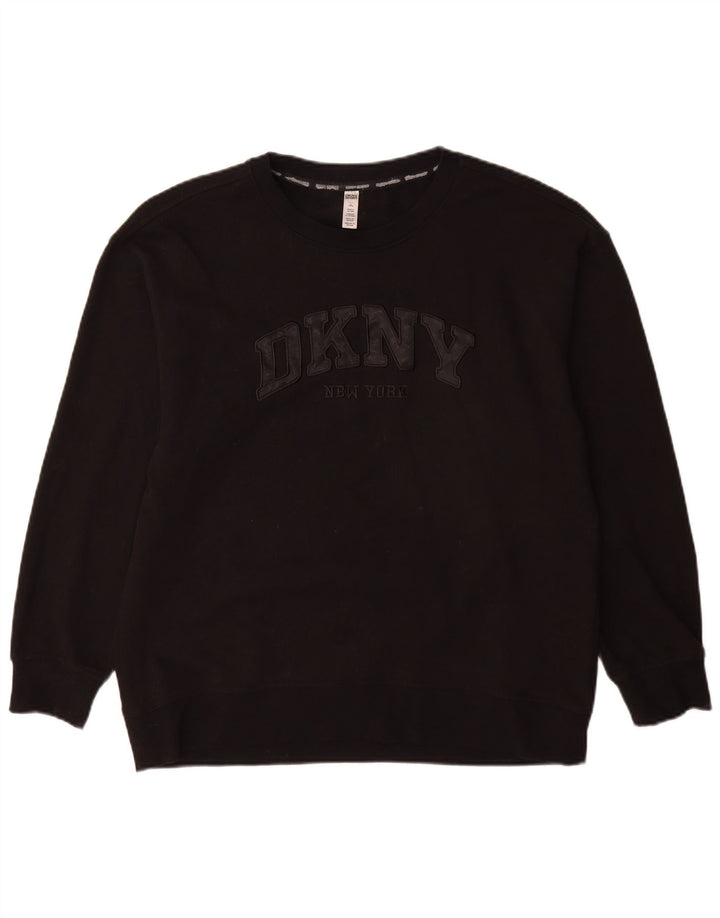 Ανδρικό γραφικό φούτερ Dkny Jumper μεγάλο μαύρο βαμβακερό
