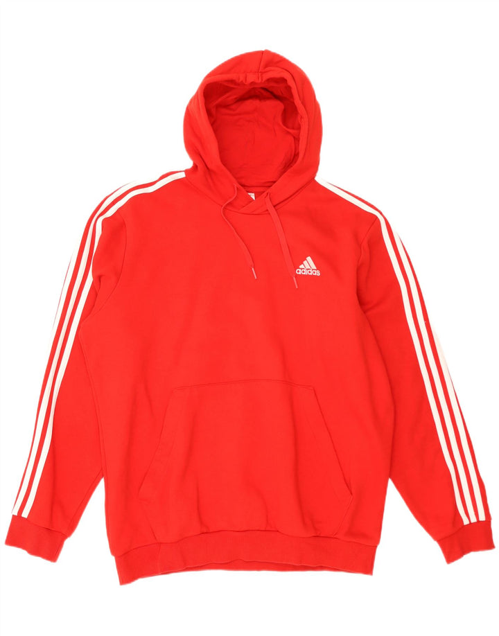 Adidas Ανδρικό Hoodie Jumper XL Red Polyester