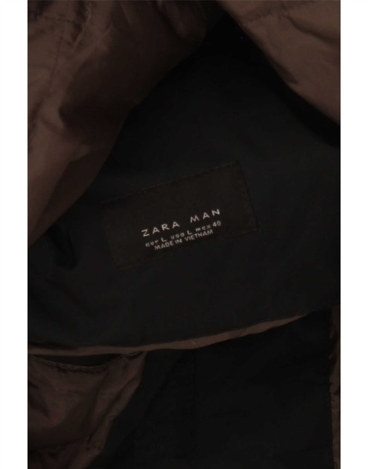 Zara Ανδρικό Παλτό UK 40 Large Μαύρο