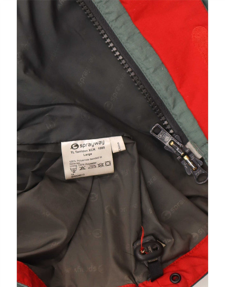 Sprayway Mens Gore-Tex Rain Jacket UK 40 Large Green Colourblock Polyamide