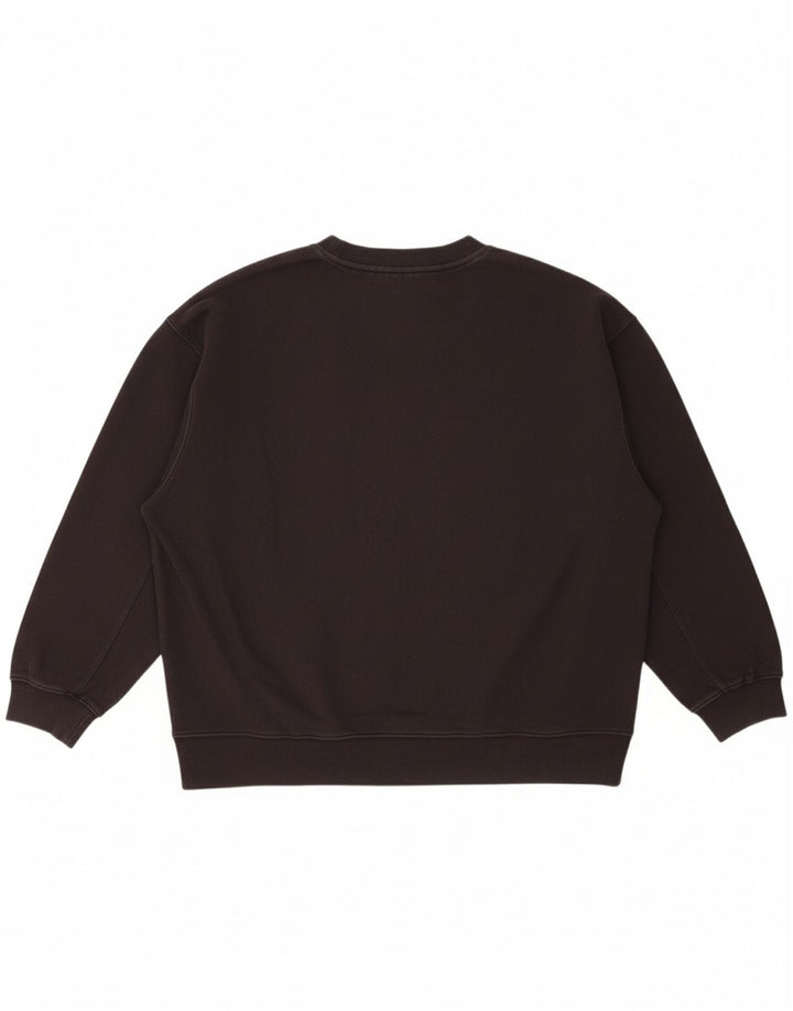 ADIDAS Womens Oversized Sweatshirt Jumper UK 10 Small Black Cotton