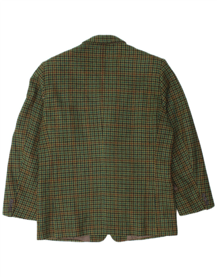 Vintage Ανδρικό σακάκι με 2 κουμπιά σακάκι IT 50 Large Green Check New Wool