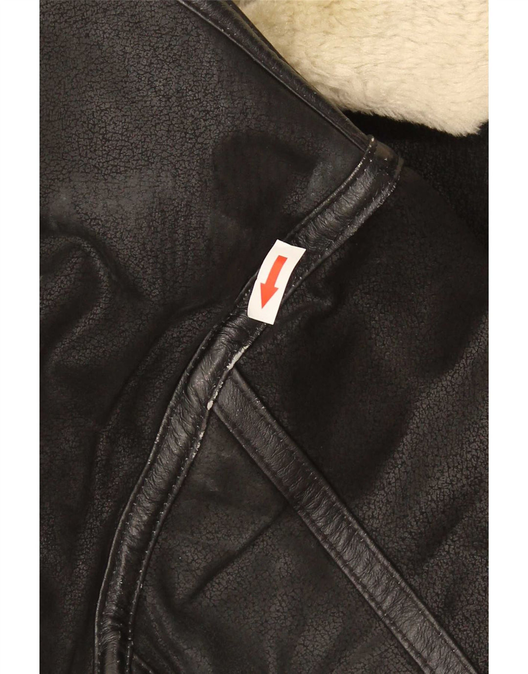 Ανδρικό Shearling Jacket Conbipel UK 42 XL μαύρο δέρμα