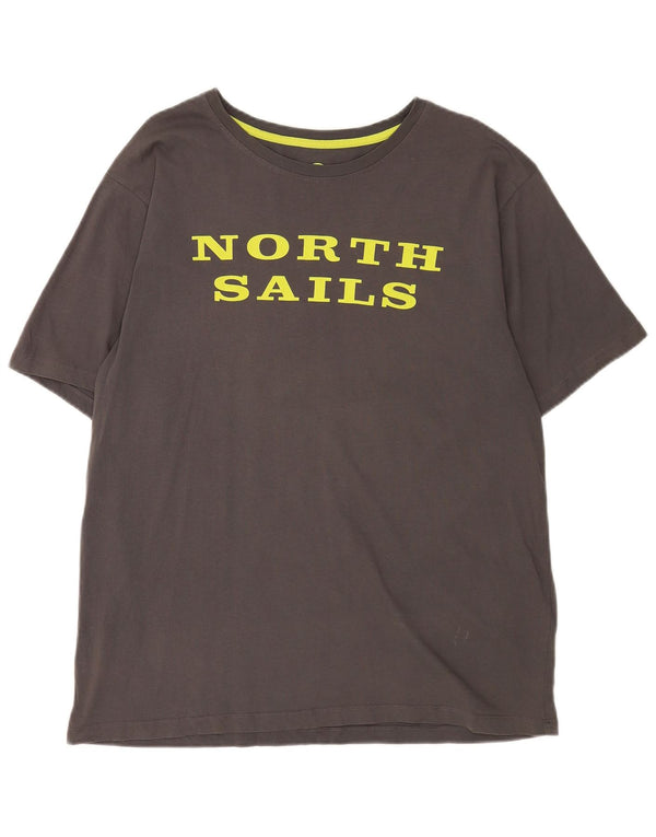 North SAILS Ανδρικό γραφικό T-Shirt Top XL Γκρι βαμβακερό