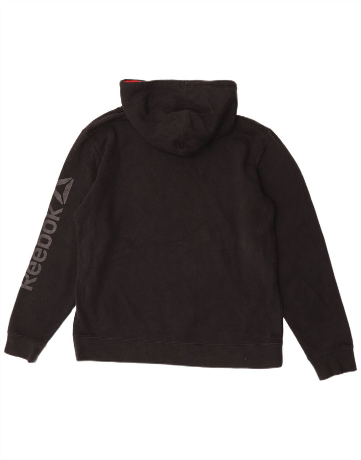 Ανδρικό Reebok Graphic Hoodie Jumper Μεσαίο μαύρο βαμβακερό