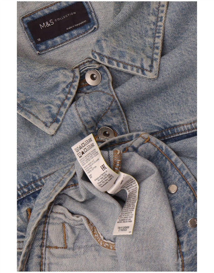 Marks & Spencer Γυναικείο Τζιν Μπουφάν UK 18 XL Μπλε Βαμβακερό