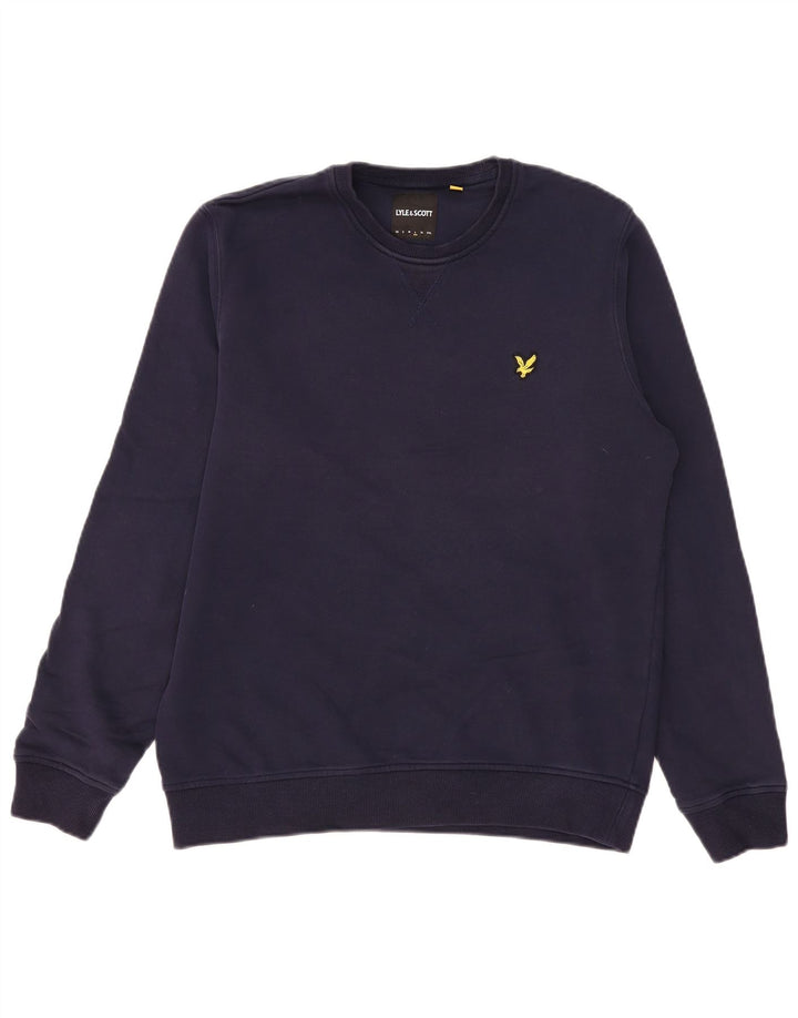 Ανδρικό φούτερ Lyle & Scott Jumper Large Navy Blue Cotton