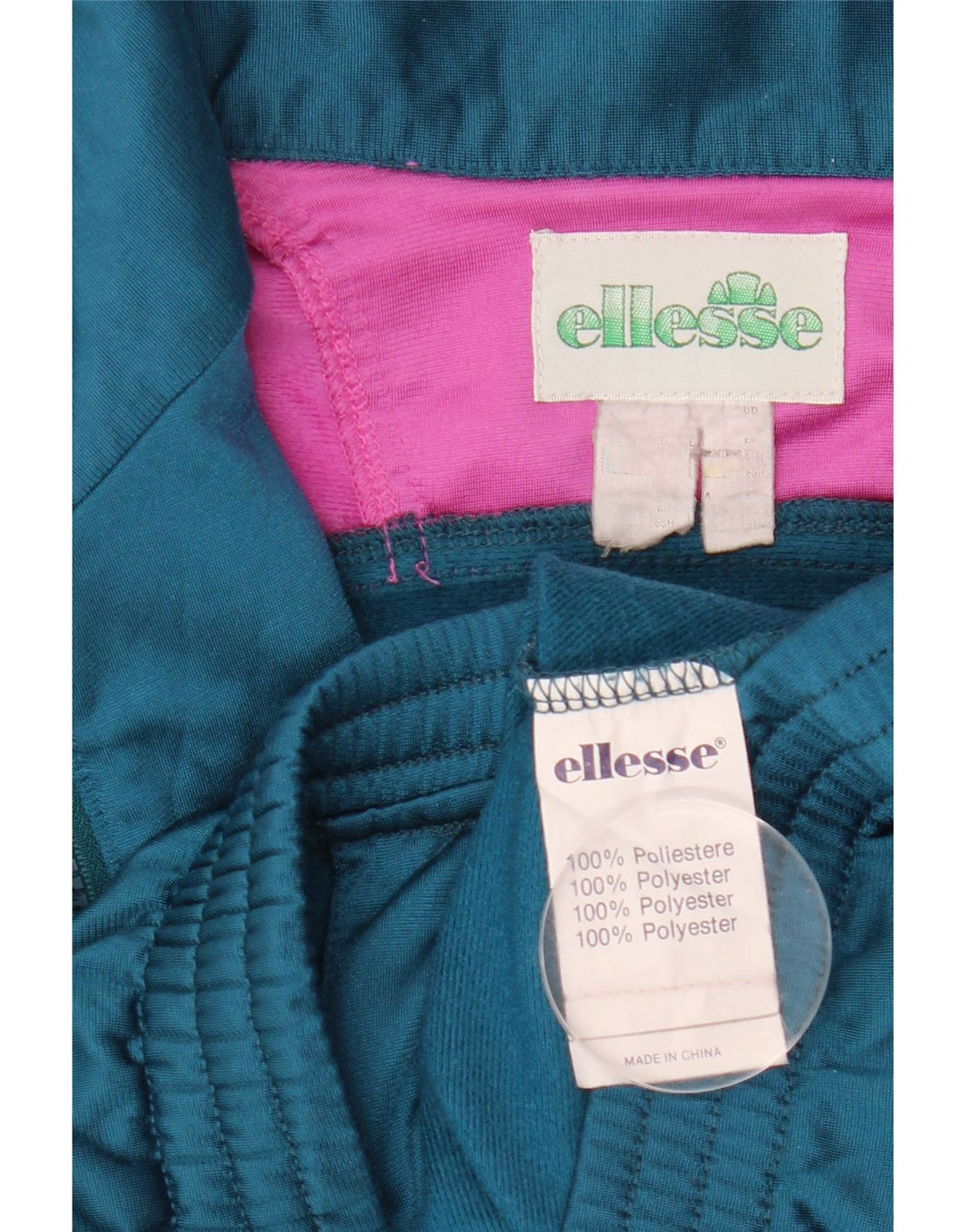 Ellesse Γυναικεία αθλητική φόρμα Top Jacket UK 20 2XL Green Colourblock Polyester