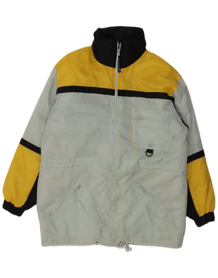 Vintage ανδρικό μπουφάν σκι UK 38 Medium Blue Colorblock Πολυεστέρας