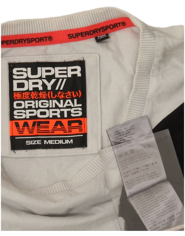Ανδρικό γραφικό μπλουζάκι Superdry Top Medium Black Colorblock Βαμβακερό