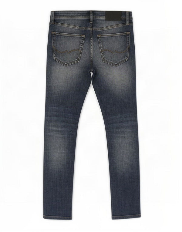 Jack & Jones Mens GLENN Distressed Slim Jeans W28 L29 Blue Cotton