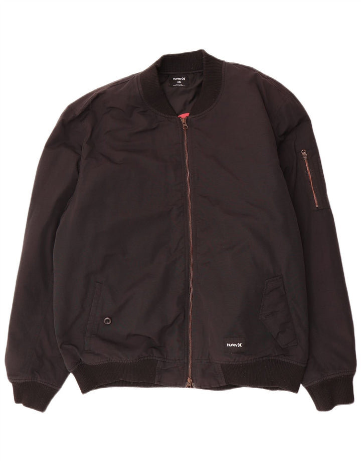 Ανδρικό μπουφάν HURLEY Bomber UK 44 2XL Μαύρο νάιλον