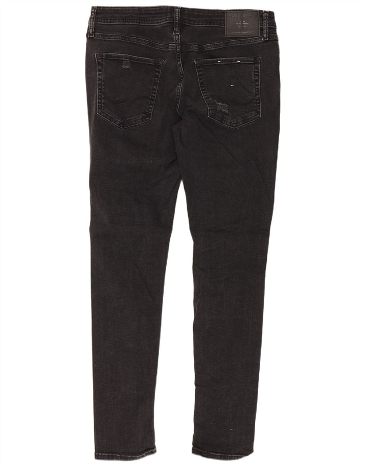 Ανδρικό Jack & Jones Distressed Slim Jeans W34 L32 Μαύρο βαμβακερό