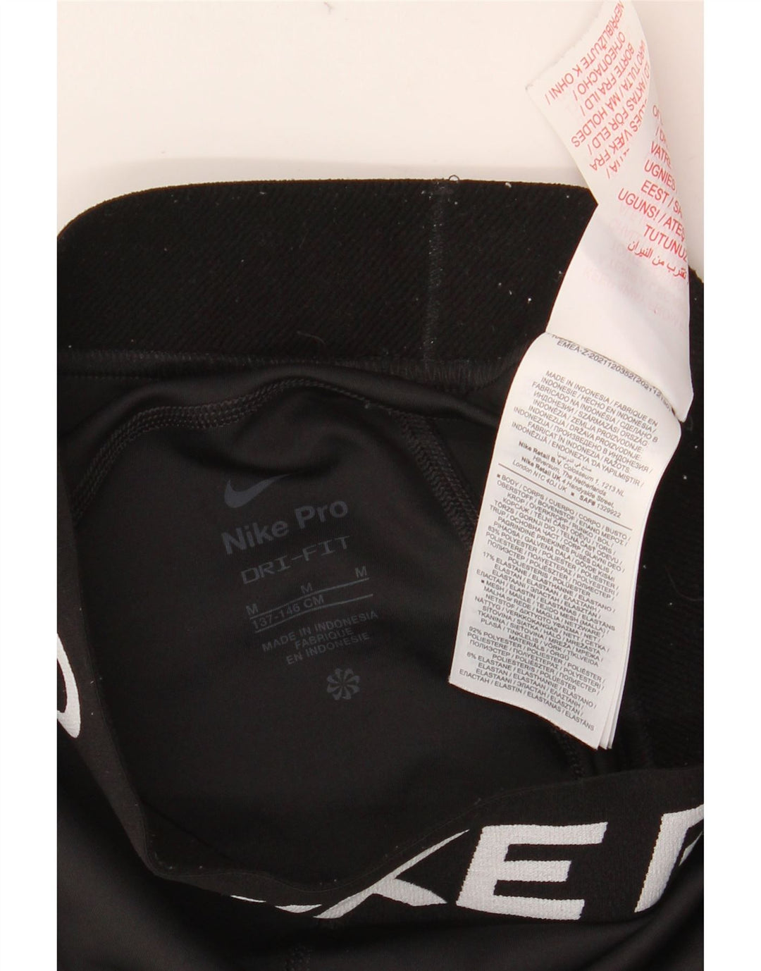 Γραφικό κολάν NIKE Girls Dri Fit 10-11 ετών Μεσαίο μαύρο πολυεστέρα