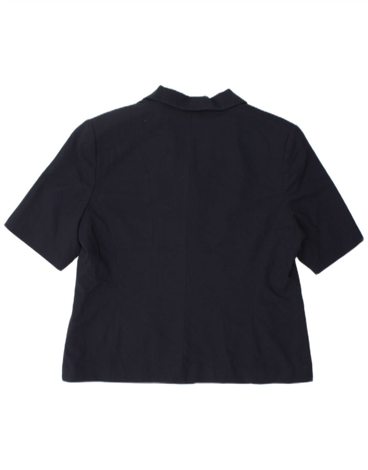 Marks & Spencer Γυναικείο κοντομάνικο σακάκι μπλέιζερ UK 18 XL Navy Blue