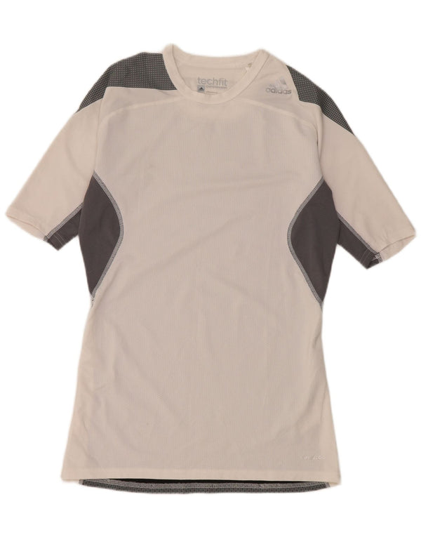 Ανδρικό μπλουζάκι με γραφικό συμπίεση Adidas Top Large White Colourblock