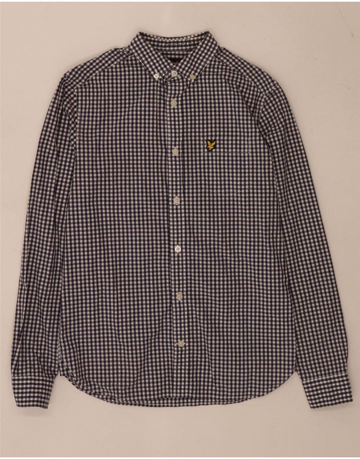 Ανδρικό πουκάμισο Lyle & Scott XS Blue Gingham Cotton