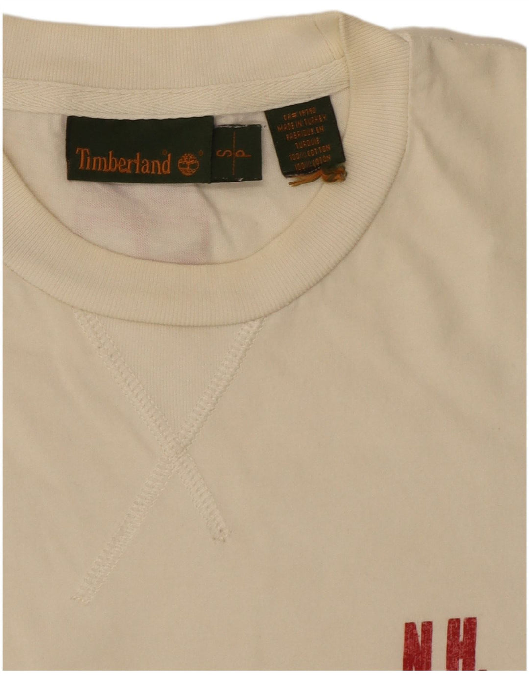 Ανδρικό γραφικό T-Shirt Timberland Top Μικρό λευκό βαμβακερό