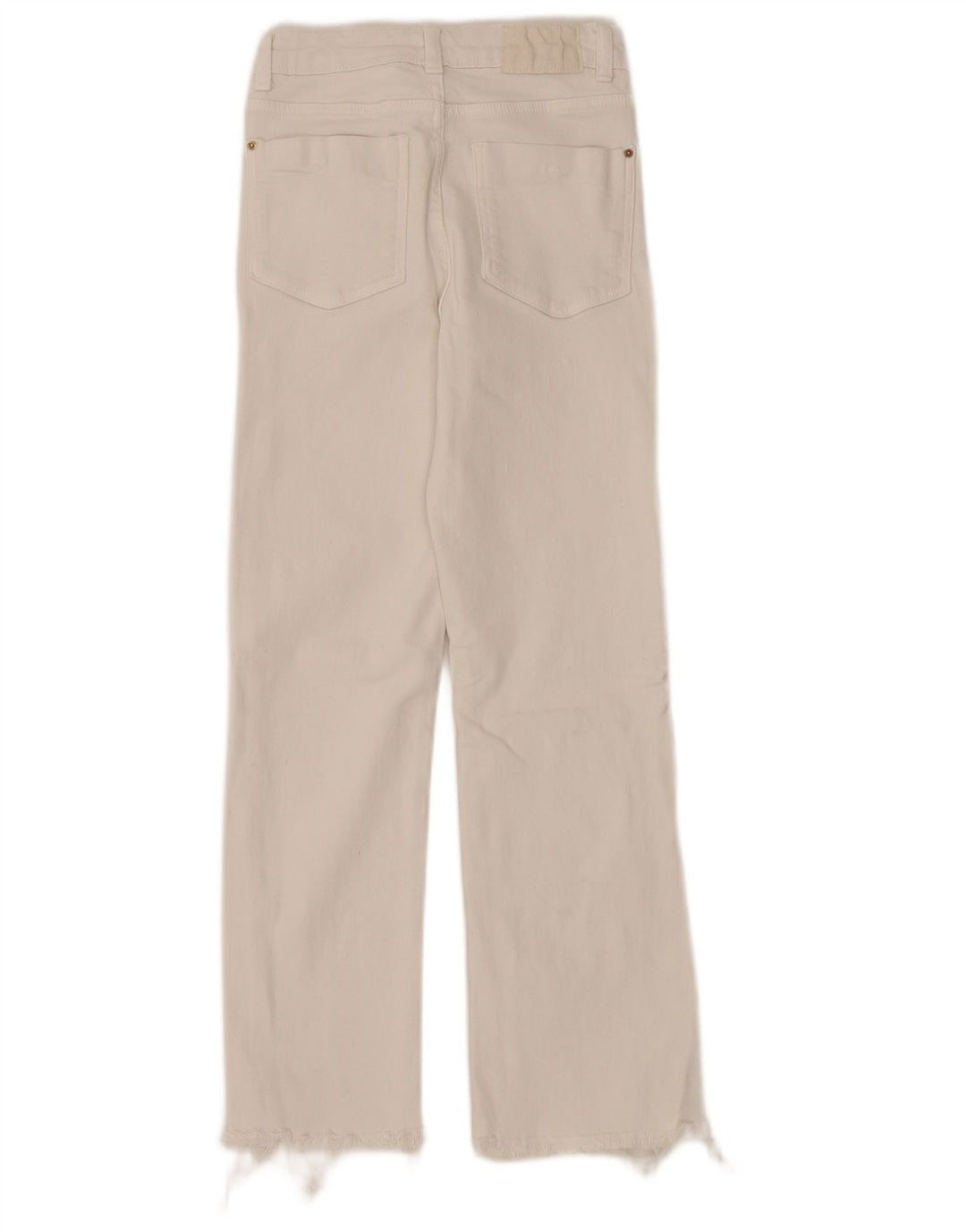 ZARA Womens Cropped Jeans EU 34 2XS W24 L25 White