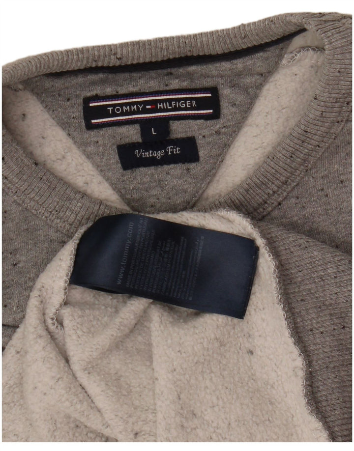 TOMMY HILFIGER Γυναικεία φούτερ Vintage Fit Jumper UK 16 Large Grey