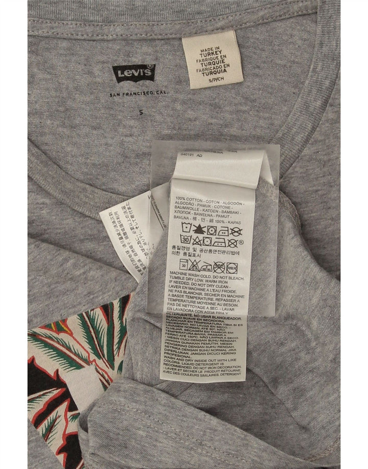 LEVI'S Mens Graphic T-Shirt Top Small Grey Cotton Vintage Levi's and Second-Hand Levi's from Messina Hembry 