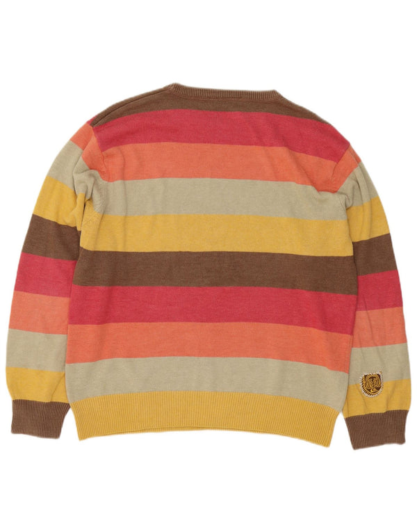 Quiksilver Mens Boat Neck Jumper Sweater Medium Multicoloured Striped